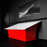 Акрилова ванна Glass Design - Roma Style Ferrari red / white gloss