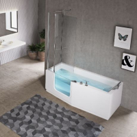 Акрилова ванна Novellini - Iris Comby Plus 170x70 із шторкою Акрилова ванна Novellini - Iris Comby Plus 170x70 із шторкою