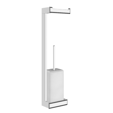 Стійка з тримачем для туалетного паперу та йоржиком Gessi Eleganza Chrome (46467-031)