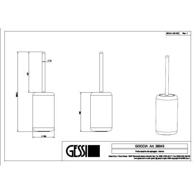 Єршик для унітазу Gessi Goccia Chrome (38043-031)