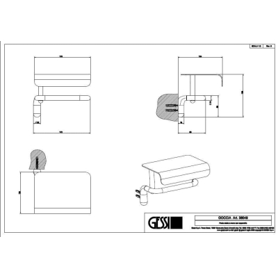 Бумагоутримувач Gessi Goccia Chrome (38049-031)