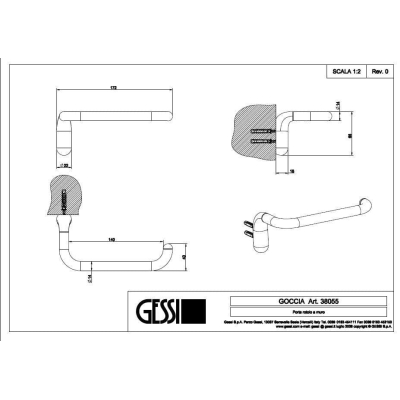 Бумагоутримувач Gessi Goccia Chrome (38055-031)