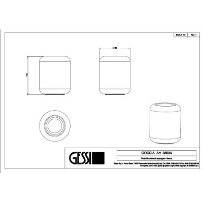 Склянка для зубних щіток Gessi Goccia (38034-031)