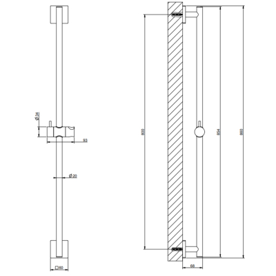 Штанга для душу Gessi Rilievo Chrome (59244-031)