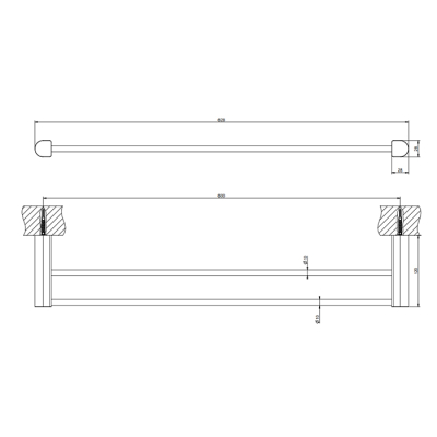 Рушникотримувач подвійний Gessi Rilievo Chrome (59405-031)