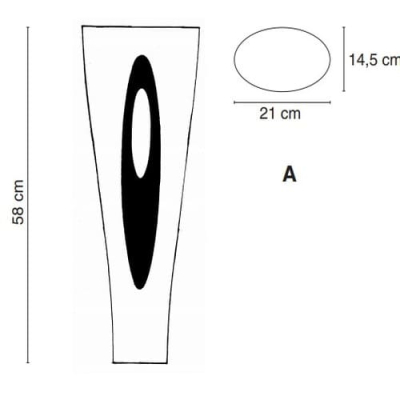 Fos Ceramiche Ellipsis ваза PFT-2002D