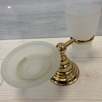 Flab Canova підставка для склянки та мильниці для ванної 349 oro