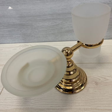 Flab Canova підставка для склянки та мильниці для ванної 349 oro
