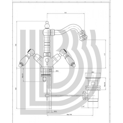 Bianchi First змішувач для біде бронза