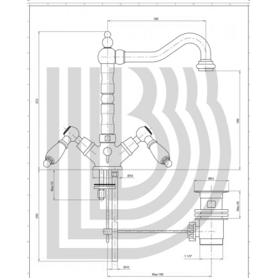 Bianchi First змішувач для раковини золото