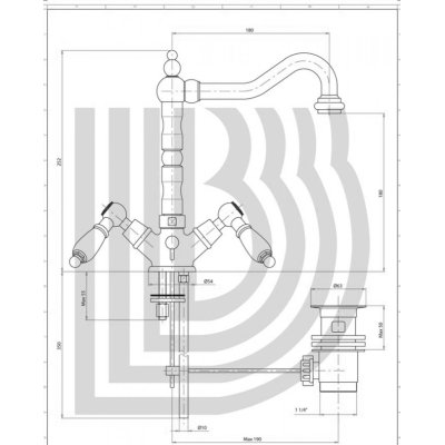 Bianchi First змішувач для раковини золото