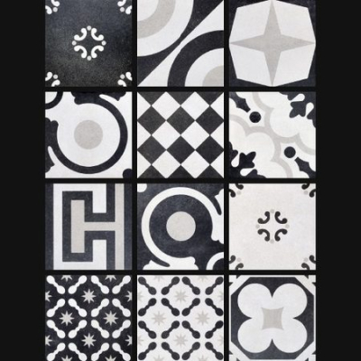 Керамічна плитка для підлоги та стін Fioranese - Cementine Black & White