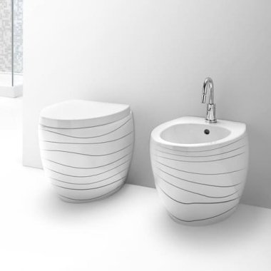 AeT Oval унітаз для підлоги S541 колір білий з декором