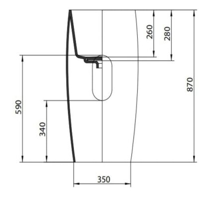 AeT Pillar раковина підлогова  L103 44см