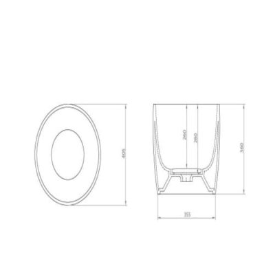 AeT Pillar раковина накладна L106 40см