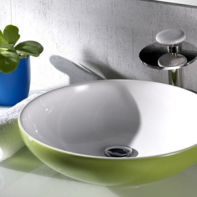 AeT "THIN TONDO" раковина накладна L241 біла глянець